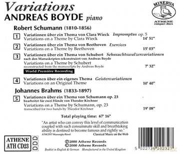 Boyde,Andreas: Variations [CD]