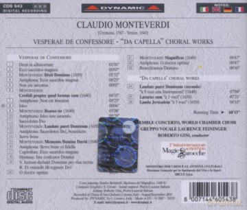 Ensemble Concerto: Vesperae De Confessore [CD]