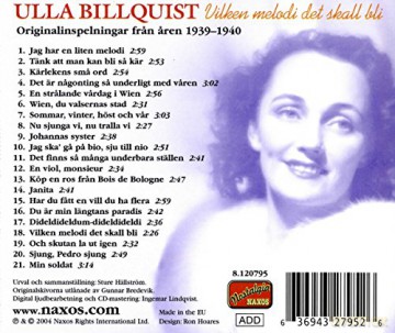 Billquist,Ulla: Viklen Melodi Det Skall Bli [CD]