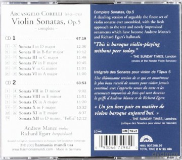 Manze,a.: Violin Sonatas Op.5 [2CD]