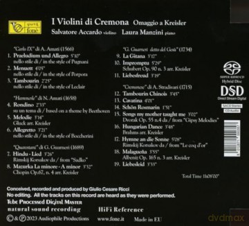 Accardo: Violini Di Cremona (Sacd) [CD]