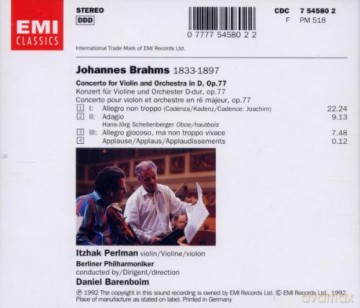 Perlman: Violinkonzert [CD]