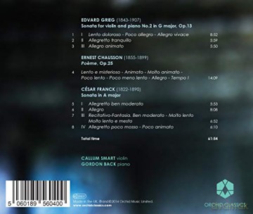 Smart,Callum: Violinsonate 2/Poeme/Sonate In A-Dur [CD]