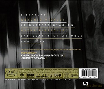 Johannes Schlaefli: Vivaldi/Piazzolla: 8 Jahreszeiten [CD]
