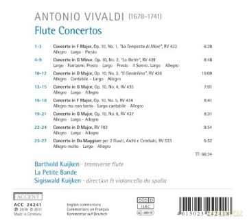 Barthold Kuijken (Flöte): Vivaldi: Flötenkonzerte Op.10/Rv 533/Rv 783 [CD]