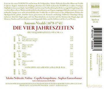 Takako Nishizaki: Vivaldi: Jahreszeiten Guzenhauser [CD]