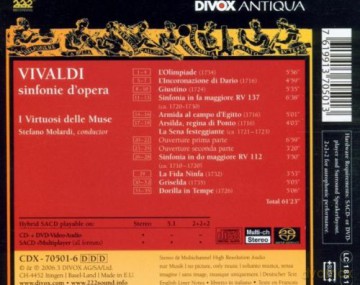 I Virtuosi delle Muse: Vivaldi: Sinfonie D'opera [CD]
