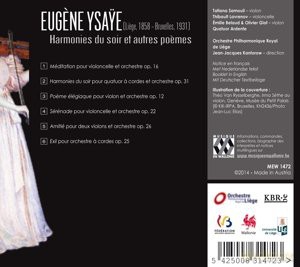Jean-Jacques Kantorow: Ysaye: Harmonies Du Soir Et Autres Poemes [CD]