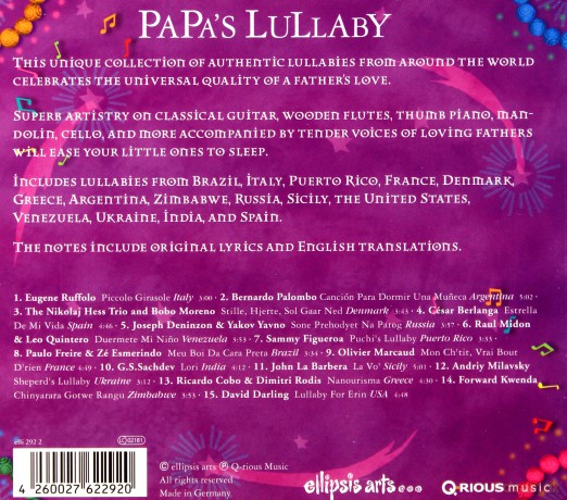 Various Artists: Papa's Lullaby: Brazil, Italy, Puerto Rico, France, Denmark, Greece, Argentina, Zimbabwe, Russia, Sicily, USA, Venezuela, Ukraine, India, Spain [CD]