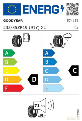 Goodyear Eagle F1 SuperSport R 235/35R19 91 Y rant ochronny, wzmocnienie (XL)