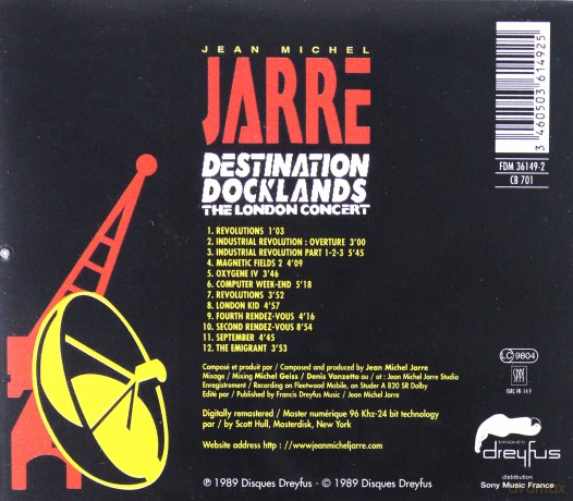 Jean Michel Jarre: Destination Docklands (Live) [CD]