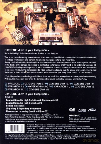 Jean Michel Jarre: Oxygene Live In Your Living Room [DVD]+[CD]
