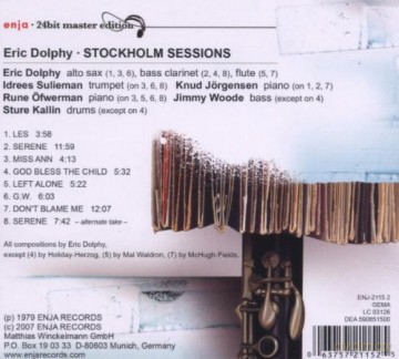 Dolphy, Eric (I. Sulieman, K. Jörgensen, R. Öfwerman, J. Woode, S. Kallin): Stockholm Sessions (24BIT) [CD]