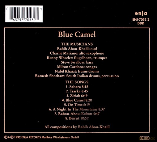 Abou-Khalil, Rabih (C. Mariano, K. Wheeler, S. Swallow, M. Cardona, N. Khaiat, R. Shotham): Blue Camel [CD]