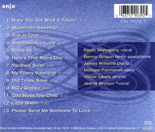Mahogany, Kevin (B. Golson, J. Williams, M. Formanek, V. Lewis): You Got What It Takes [CD]