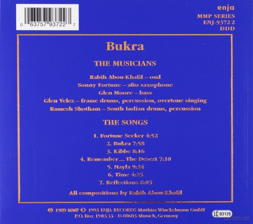 Abou-Khalil, Rabih (S. Fortune, G. Moore, R. Shotham, G. Velez): Bukra [CD]