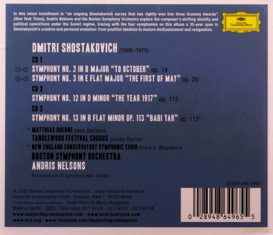 Andris Nelsons: Shostakovich: Symphonies Nos. 2,3, 12, 13 [3CD]