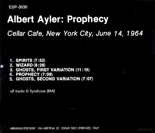 Ayler, Albert (G. Peacock, S. Murray): Prophecy [CD]