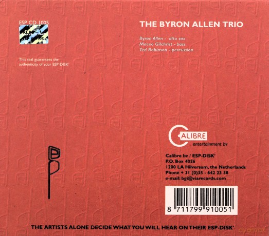 Allen, Byron Trio (M. Gilchrist, T. Robinson): The Byron Allen Trio [CD]
