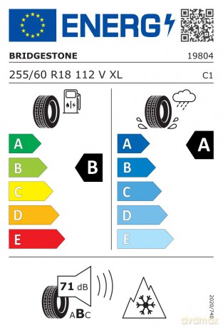 Bridgestone Weather Control A005 Evo 255/60R18 112 W przyczepność na śniegu (3PMSF), wzmocnienie (XL)