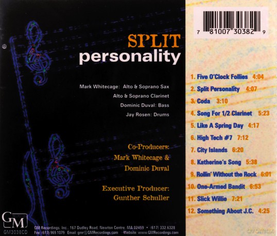 Whitecage, Mark (D. Duval, J. Rosen): Split Personality [CD]