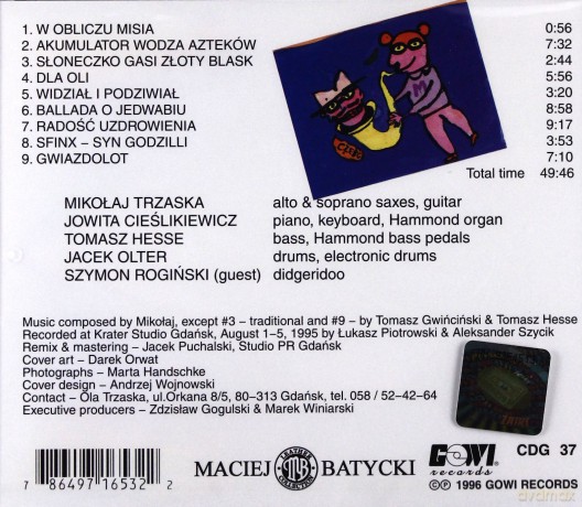 Trzaska, Mikołaj (J. Cieślikiewicz, T. Hesse, J. Olter, S. Rogiński): Cześć, Cześć, Cześć [CD]