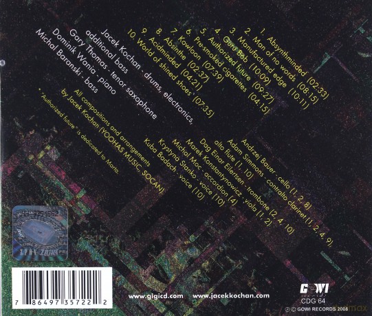 Kochan, Jacek (G. Thomas, D. Wania, M. Barański): Man of No Words [CD]