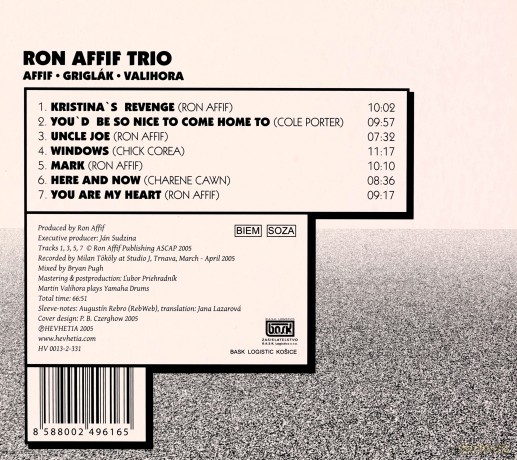 Affif, Ron Trio (J. Griglak, M. Valihora): Ron Affif Trio [CD]