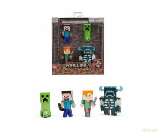 Figurka Minecraft metalowa 4-pak 6 cm [FIGURKA]