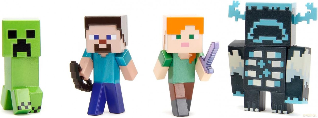 Figurka Minecraft metalowa 4-pak 6 cm [FIGURKA]