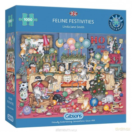GIBSONS 1000 el. Kocie Boże Narodzenie [PUZZLE]
