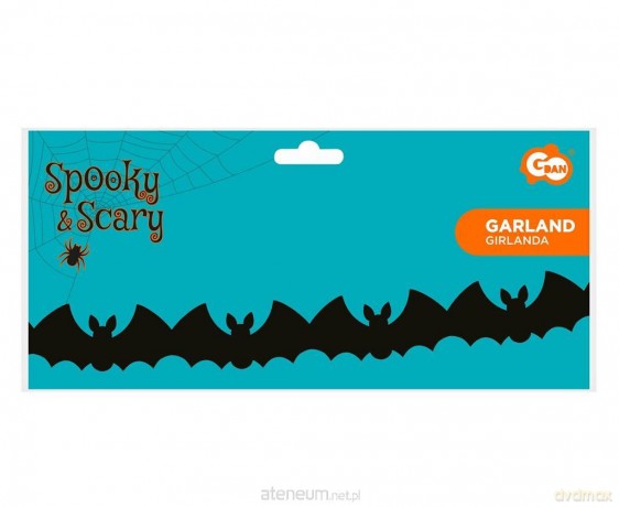 Girlanda papierowa Nietoperze czarna 10.5x25x300cm