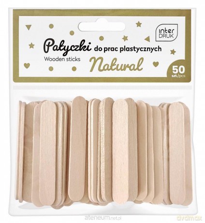 Naturalne patyczki do prac plastycznych 65mm 50szt