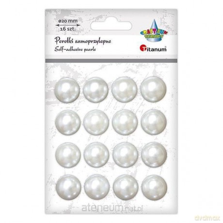 Perełki samoprzylepne 20mm perłowe 16szt