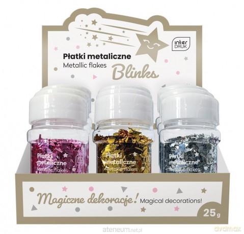 Płatki metaliczne do dekoracji 25g Blinks (9szt)