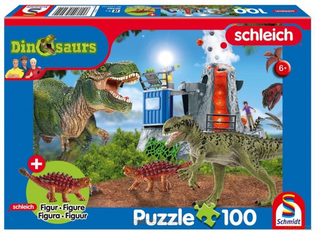 SCHMIDT 100 el. Schleich Dinozaury + figurka [PUZZLE]