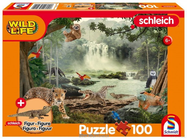 SCHMIDT 100 el. Schleich Dzika przyroda + figurka [PUZZLE]