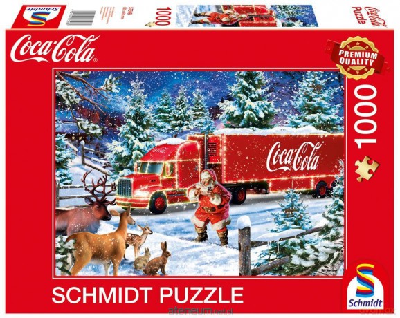 SCHMIDT 1000 el. Coca-Cola Świąteczna ciężarówka [PUZZLE]
