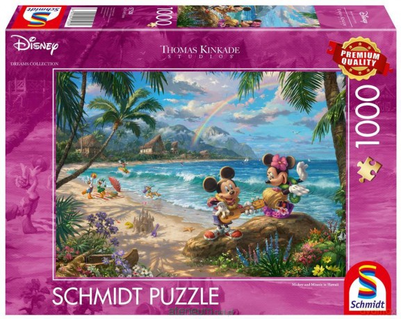 SCHMIDT 1000 el. Thomas Kinkade Miki&Minnie na Hawajach [PUZZLE]