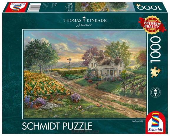 SCHMIDT 1000 el. Thomas Kinkade Pole słoneczników [PUZZLE]