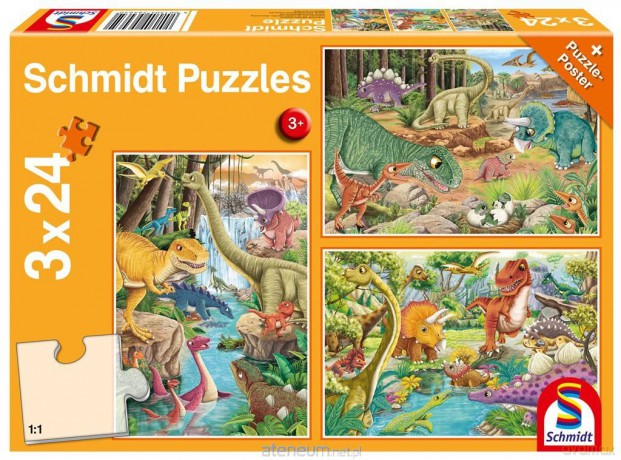 SCHMIDT 3x24 el. Dinozaury [PUZZLE]