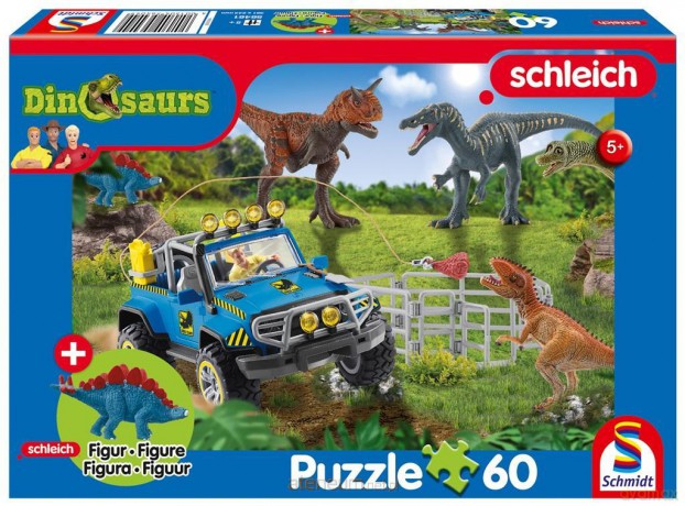 SCHMIDT 60 el. Schleich Dinozaury + figurka [PUZZLE]