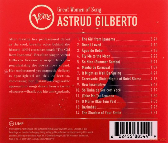 Astrud Gilberto: Great Women Of Song: Astrud Gilberto [CD]