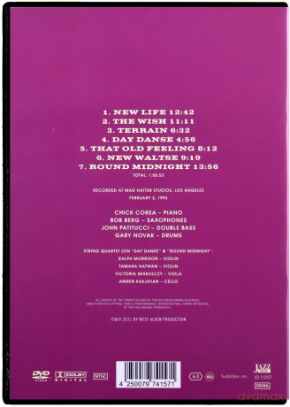 Corea, Chick Quartet (B. Berg, J. Patitucci, G. Novak): That Old Feeling / Live in L.A. 1995 [DVD]