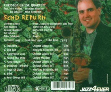 Griese, Christof Quartett (L. Możdżer, K. Nurock, E. Schuller, N. Schäuble): 52nd Return [CD]