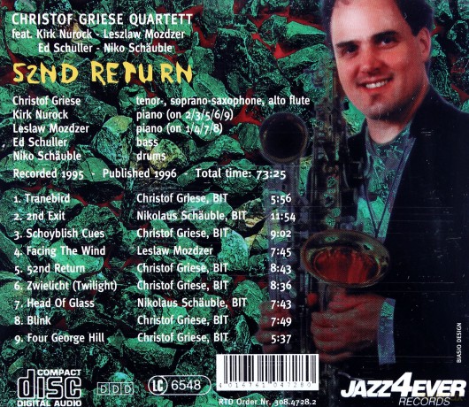 Griese, Christof Quartett (L. Możdżer, K. Nurock, E. Schuller, N. Schäuble): 52nd Return [CD]