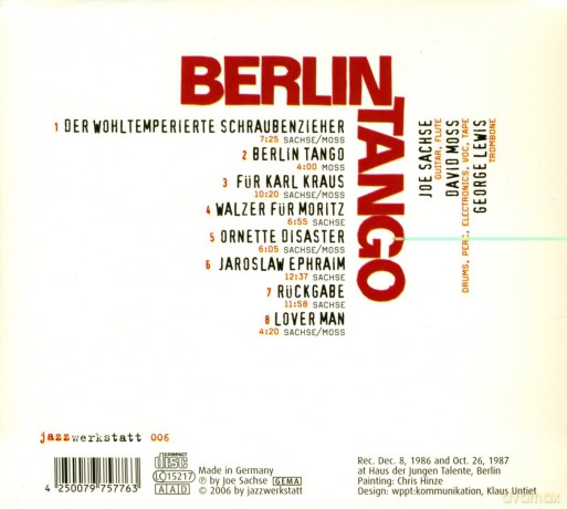 Joe Sachse / David Moss / George Lewis: Berlin Tango [CD]
