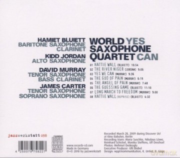 World Saxophone Quartet (H. Bluiett, K. Jordan, J. Carter, D. Murray): Yes We Can [CD]