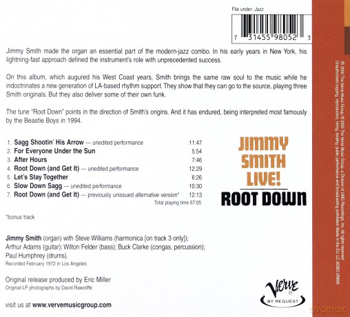 Jimmy Smith: Root Down (digipack) [CD]