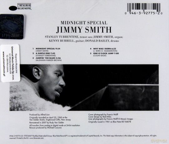 Jimmy Smith: Midnight Special (RVG) [CD]